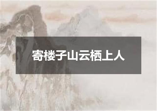 寄楼子山云栖上人