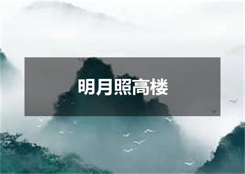 明月照高楼