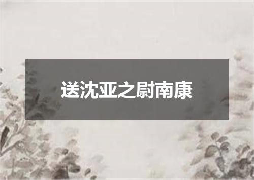 送沈亚之尉南康