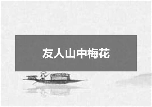 友人山中梅花