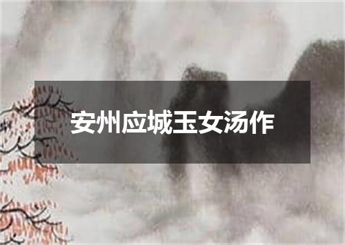 安州应城玉女汤作