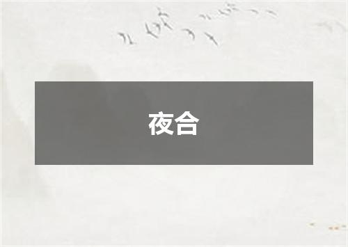 夜合