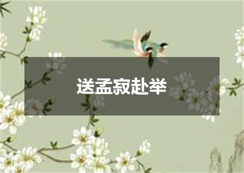 送孟寂赴举