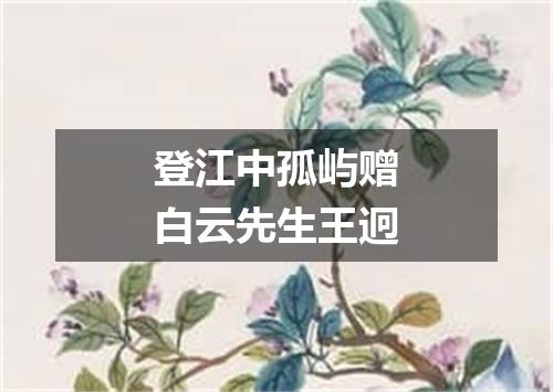 登江中孤屿赠白云先生王迥