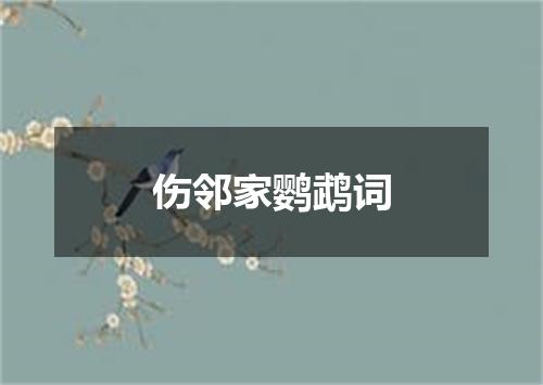 伤邻家鹦鹉词