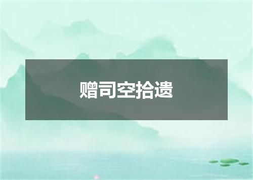 赠司空拾遗