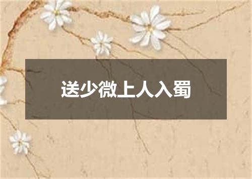 送少微上人入蜀