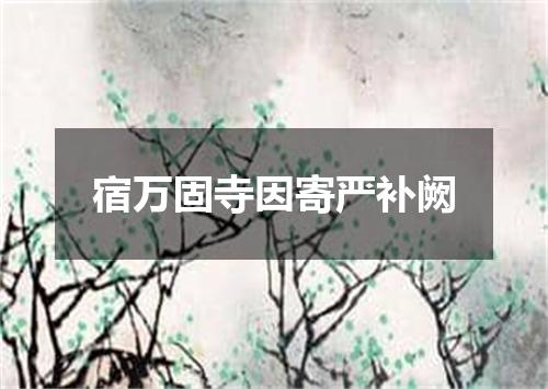 宿万固寺因寄严补阙