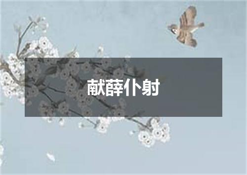 献薛仆射