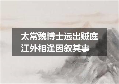 太常魏博士远出贼庭江外相逢因叙其事