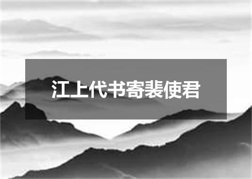 江上代书寄裴使君