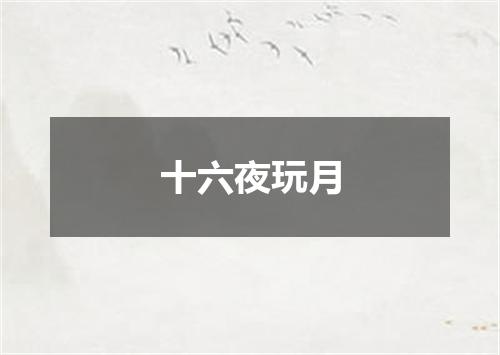 十六夜玩月