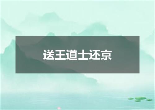 送王道士还京