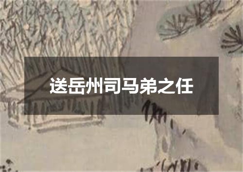 送岳州司马弟之任