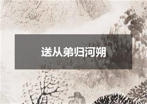 送从弟归河朔