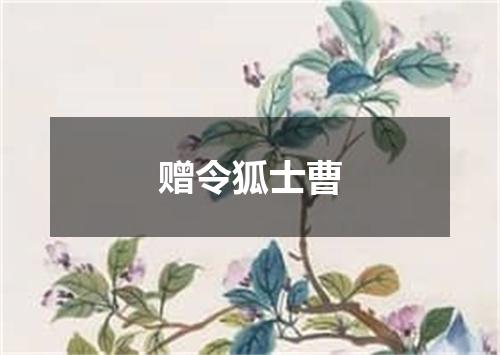 赠令狐士曹