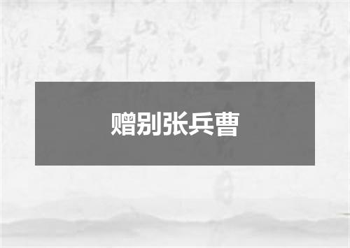 赠别张兵曹