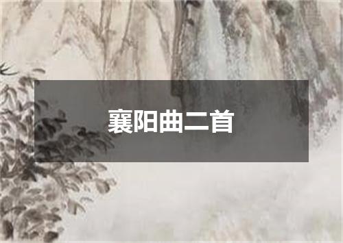 襄阳曲二首