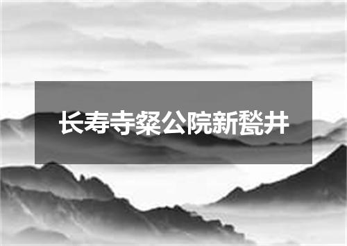 长寿寺粲公院新甃井