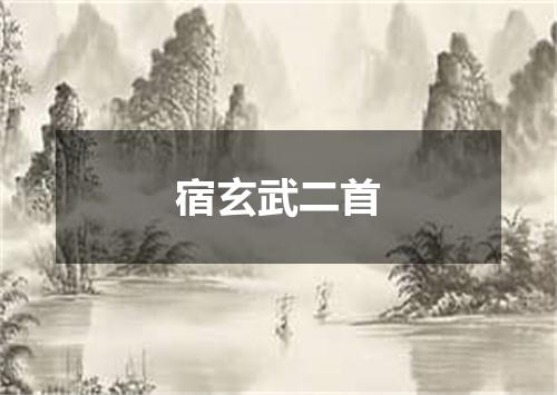 宿玄武二首