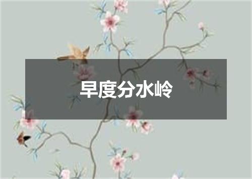 早度分水岭