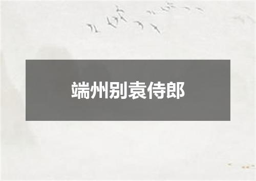 端州别袁侍郎