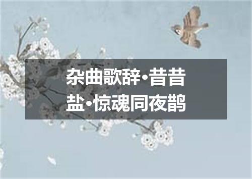杂曲歌辞·昔昔盐·惊魂同夜鹊