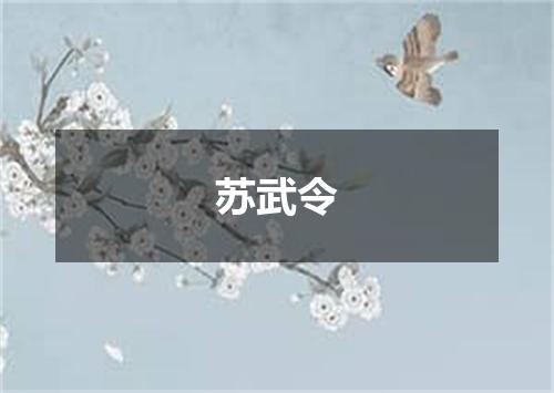 苏武令