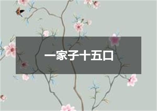 一家子十五口