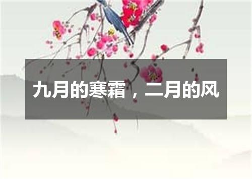 九月的寒霜，二月的风