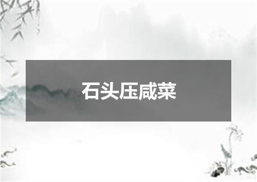 石头压咸菜
