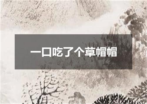 一口吃了个草帽帽