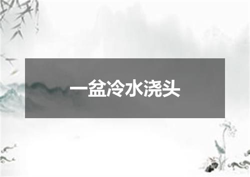 一盆冷水浇头