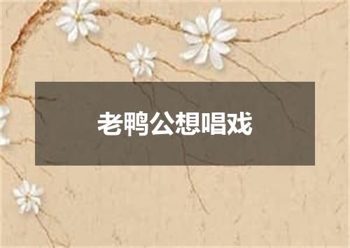 老鸭公想唱戏