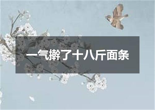一气擀了十八斤面条