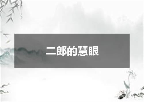 二郎的慧眼
