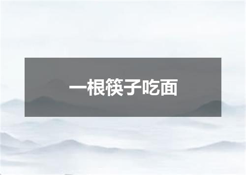 一根筷子吃面