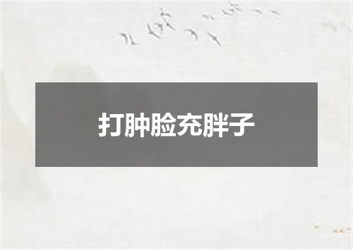 打肿脸充胖子