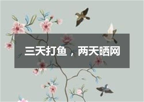 三天打鱼，两天晒网