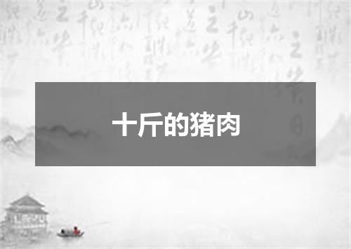 十斤的猪肉