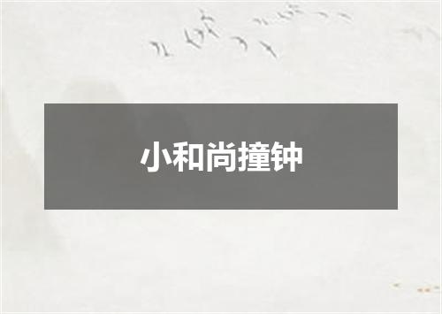 小和尚撞钟