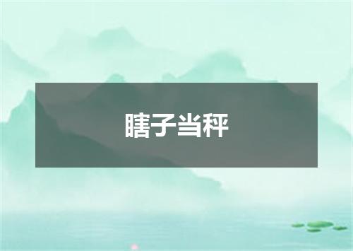 瞎子当秤