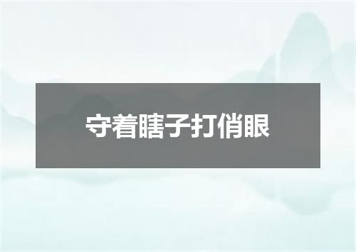 守着瞎子打俏眼
