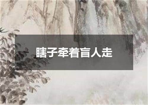 瞎子牵着盲人走
