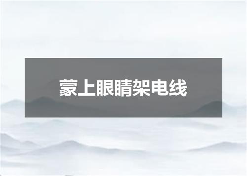 蒙上眼睛架电线