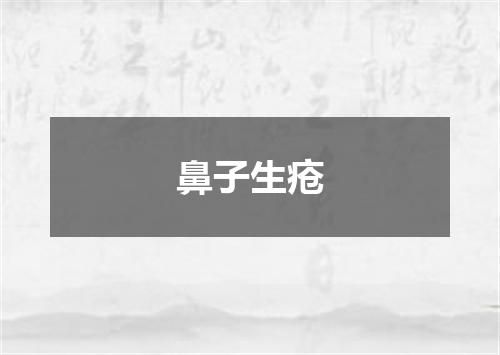 鼻子生疮