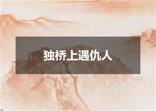 独桥上遇仇人
