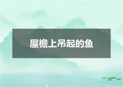 屋檐上吊起的鱼