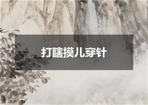 打瞎摸儿穿针