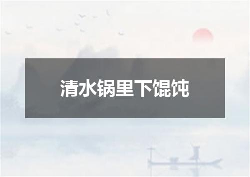 清水锅里下馄饨